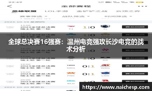全球总决赛16强赛：温州电竞强攻长沙电竞的战术分析